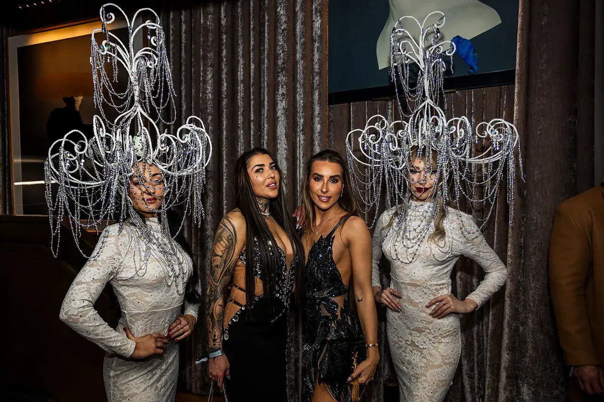 Glamorous guests enjoying the New Year's Eve Ball in London