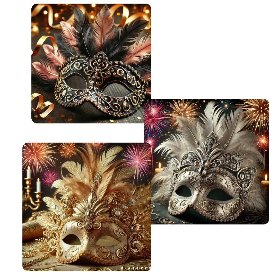 London Nye Masquerade Masks